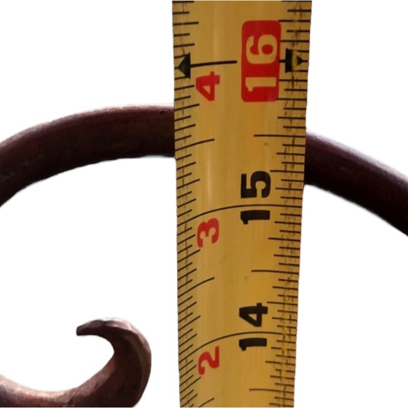 Longaberger Metal Hanger Set X2 Brown Ornament Basket Terrarium 15.5”X 7” Sturdy - Picture 6 of 6